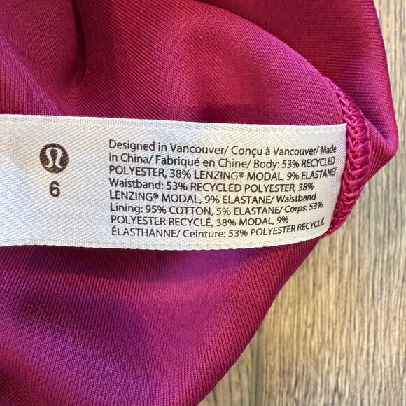 Lululemon Magenta Cropped Top Softstreme Short Sleeve - Picture 16 of 16